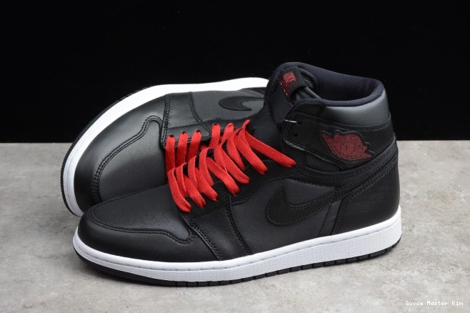 High OG Retro Air Jordan Black Satin 1 555088-060 0603